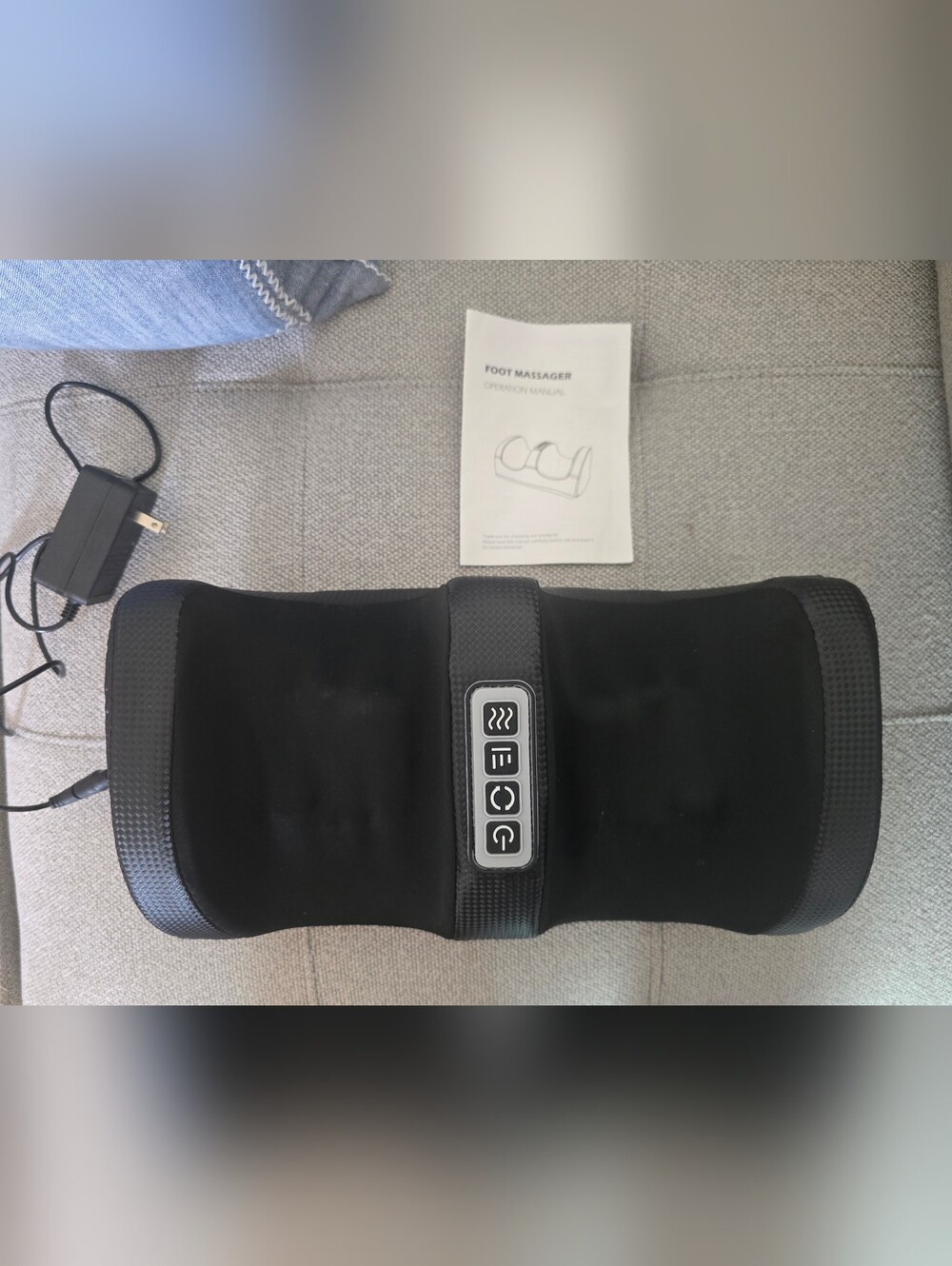 Black Foot Massager with Heat and Multiple Modes